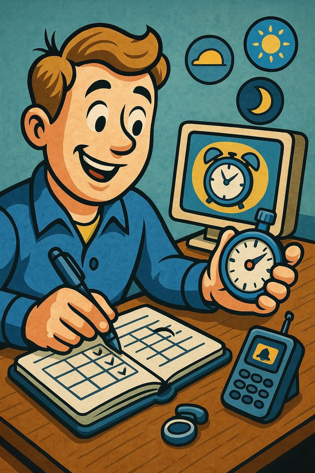 Person tracking their attention and productivity data