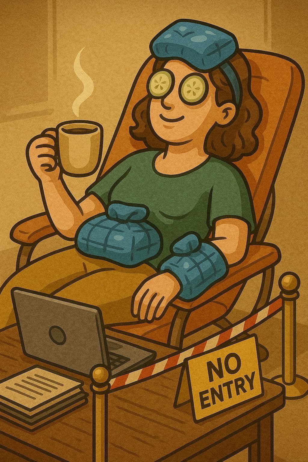 Athlete recovering and stretching